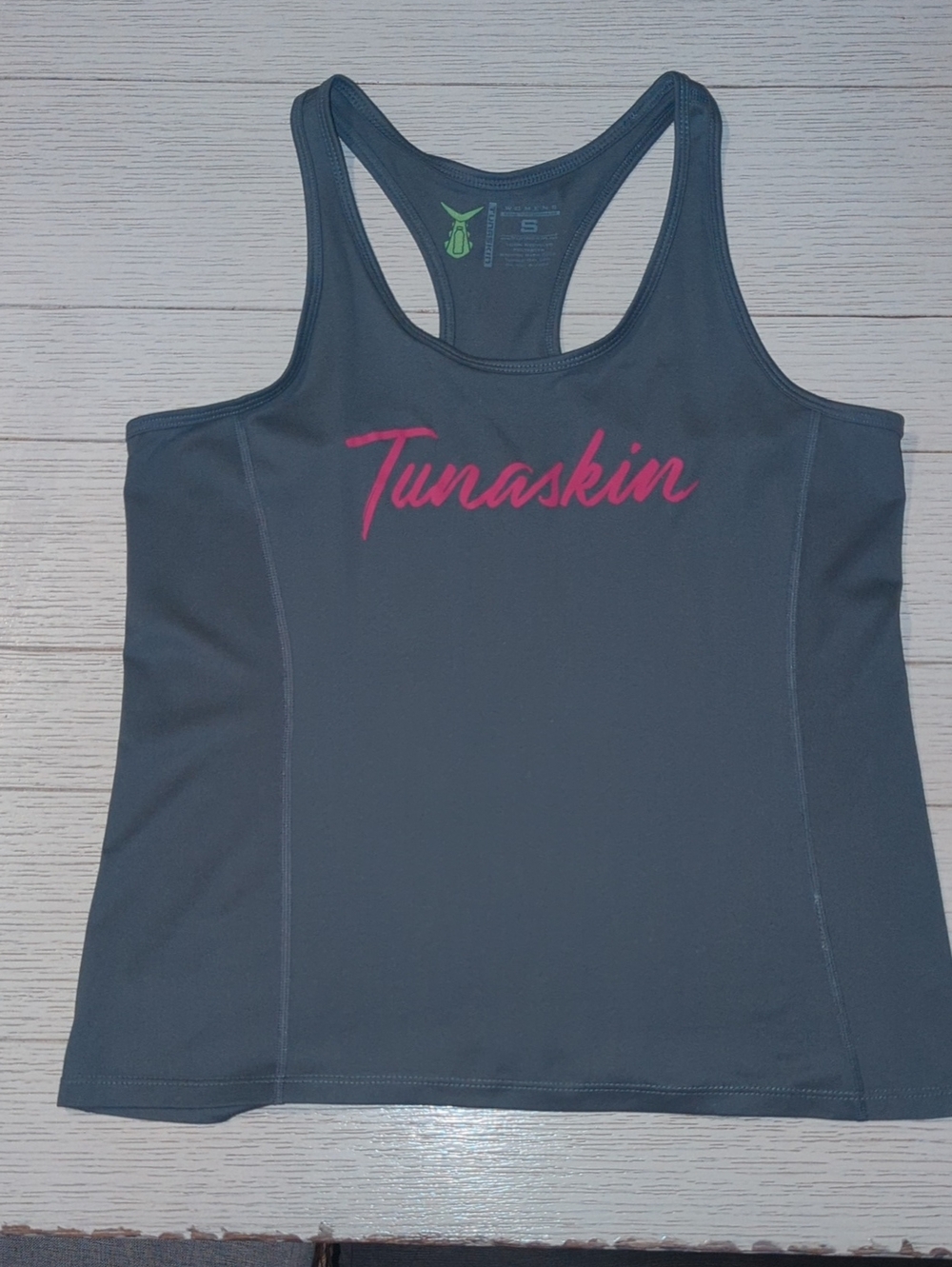 Women's Gray Racerback Tunaskin Tank Top